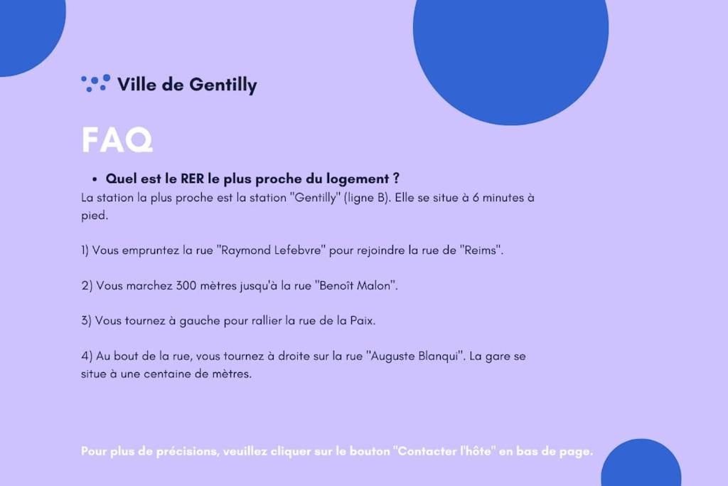 Paris Gentilly Appartement Tout Equipe - Rer B Bagian luar foto